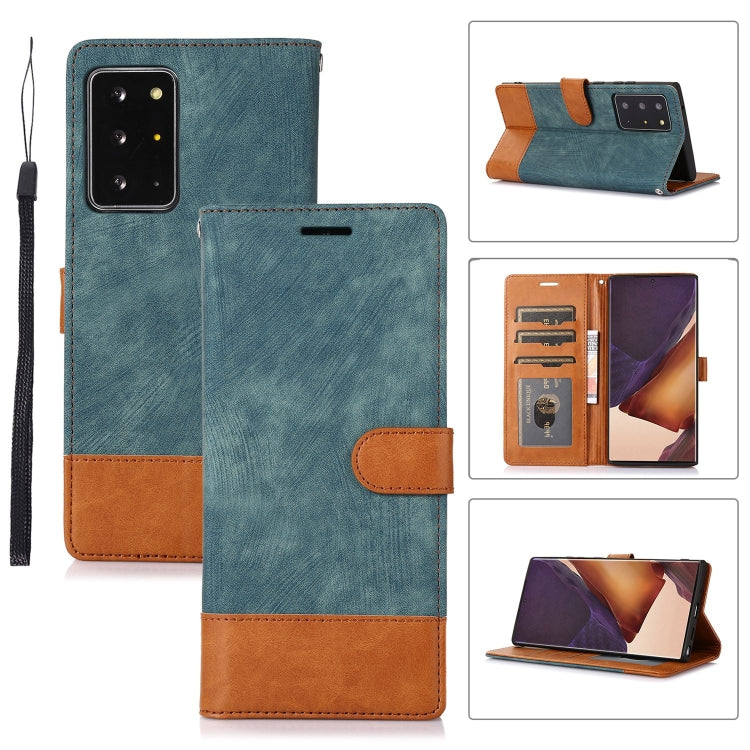 For Samsung Galaxy Note20 Ultra Splicing Leather Phone Case