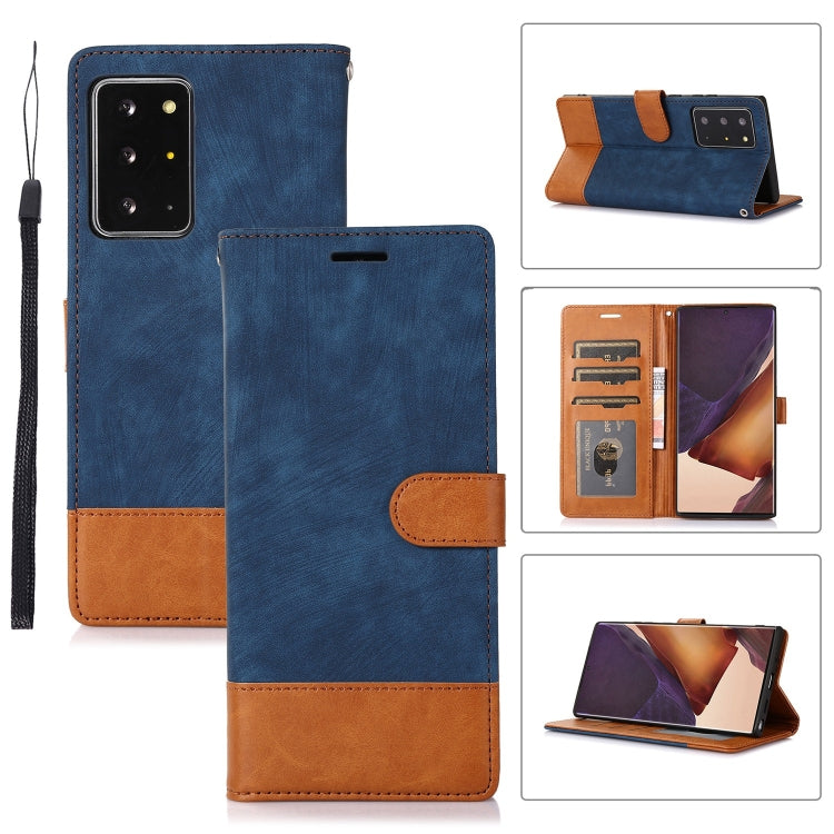 For Samsung Galaxy Note20 Ultra Splicing Leather Phone Case