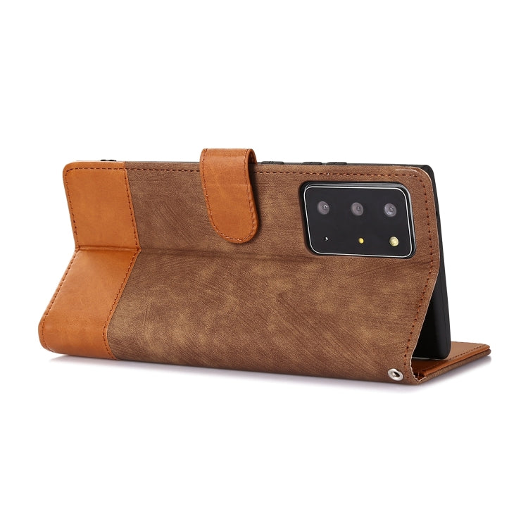 For Samsung Galaxy Note20 Ultra Splicing Leather Phone Case