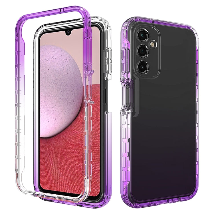 For Samsung Galaxy A14 5G Transparent Gradient Color TPU + PC Protective Phone Case