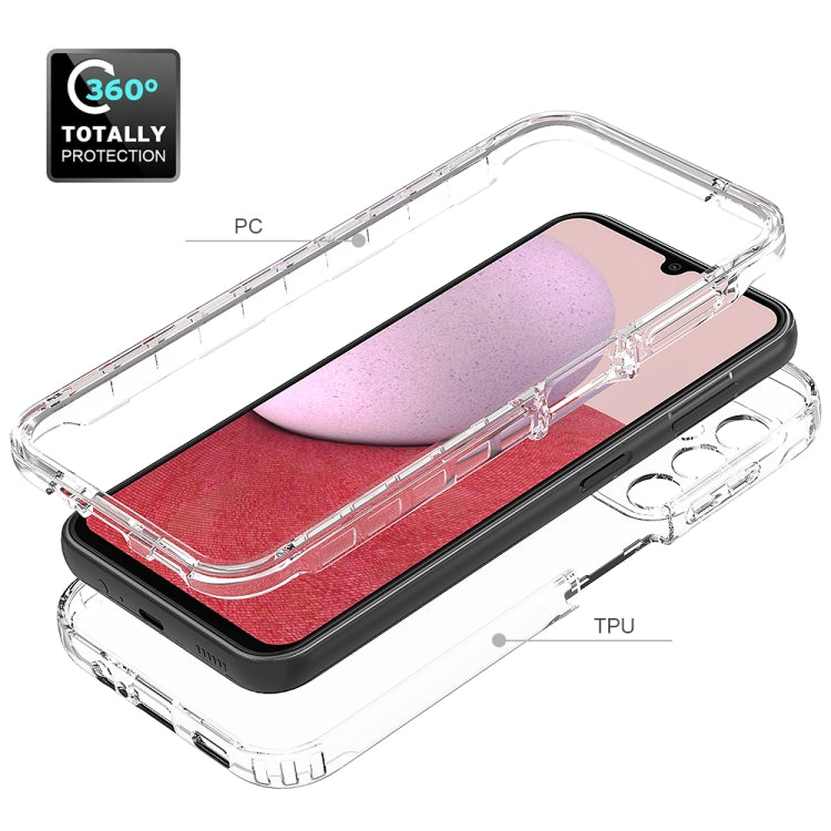 For Samsung Galaxy A14 5G Transparent Gradient Color TPU + PC Protective Phone Case