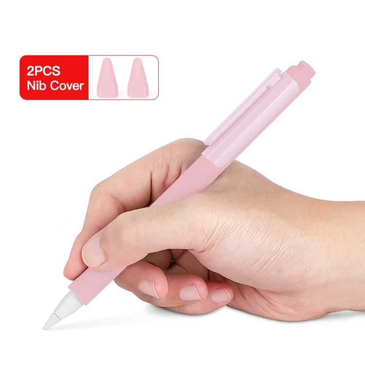 For Apple Pencil 2 Silicone Stylus Case with Two Nib Covers