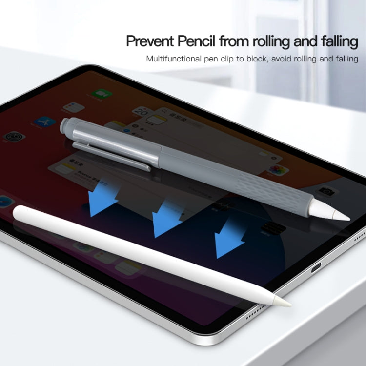 For Apple Pencil 2 Silicone Stylus Case with Two Nib Covers