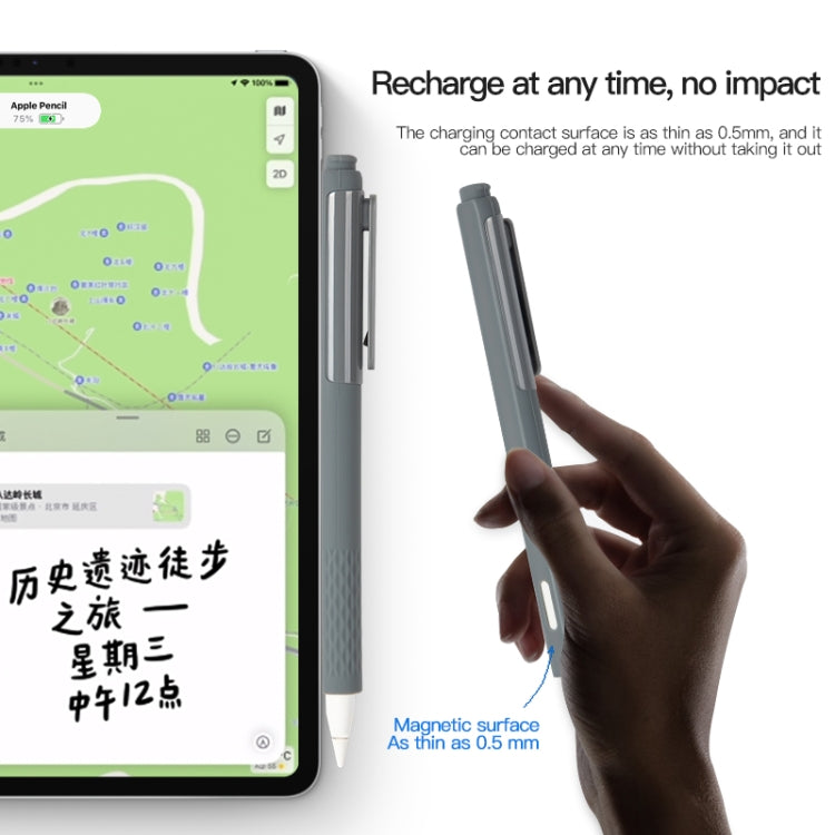 For Apple Pencil 2 Silicone Stylus Case with Two Nib Covers