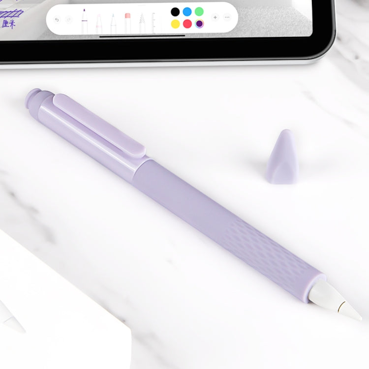 For Apple Pencil 2 Silicone Stylus Case with Two Nib Covers
