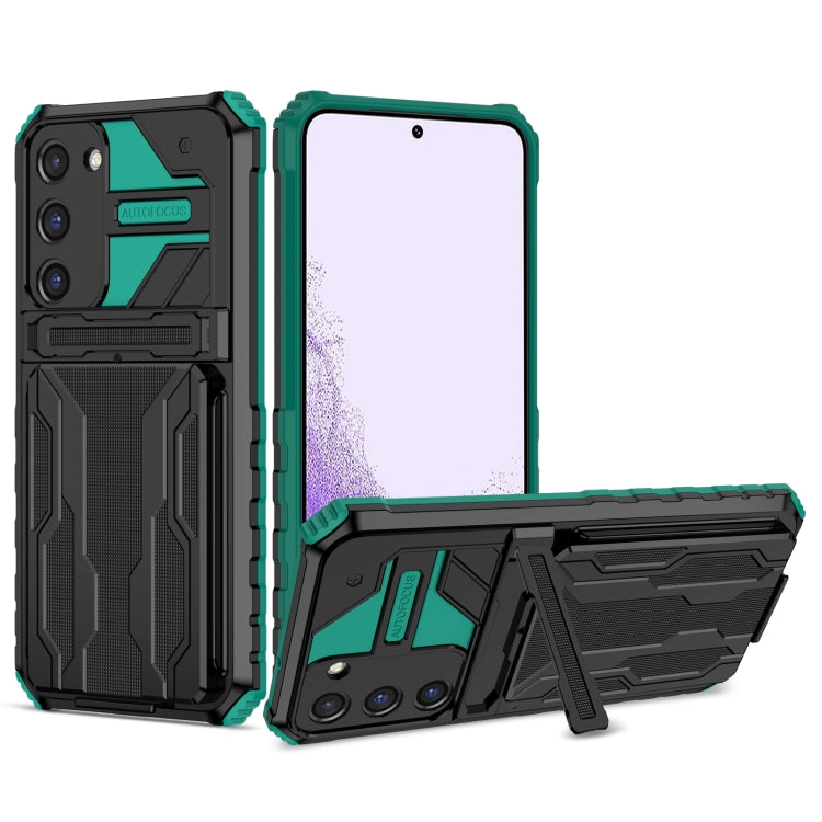 For Samsung Galaxy S23+ 5G Kickstand Armor Card Wallet Phone Case