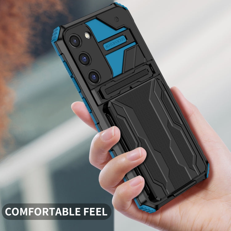 For Samsung Galaxy S23+ 5G Kickstand Armor Card Wallet Phone Case