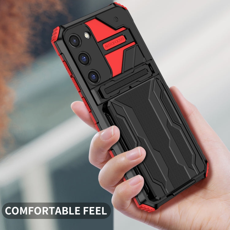 For Samsung Galaxy S23+ 5G Kickstand Armor Card Wallet Phone Case