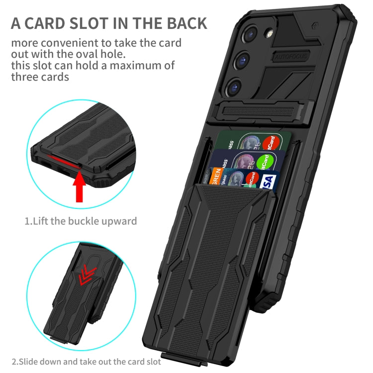 For Samsung Galaxy S23+ 5G Kickstand Armor Card Wallet Phone Case