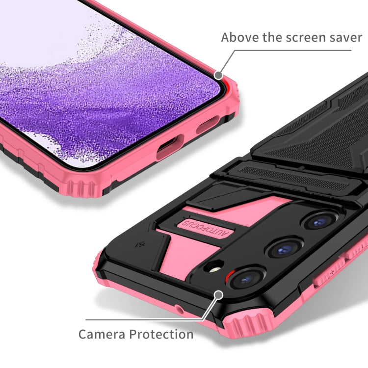 For Samsung Galaxy S23+ 5G Kickstand Armor Card Wallet Phone Case