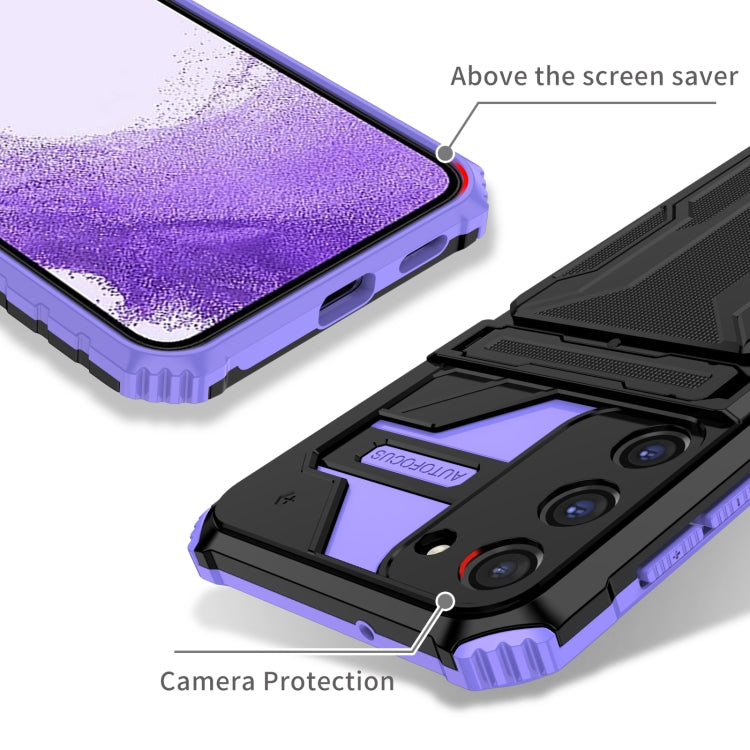 For Samsung Galaxy S23 5G Kickstand Armor Card Wallet Phone Case