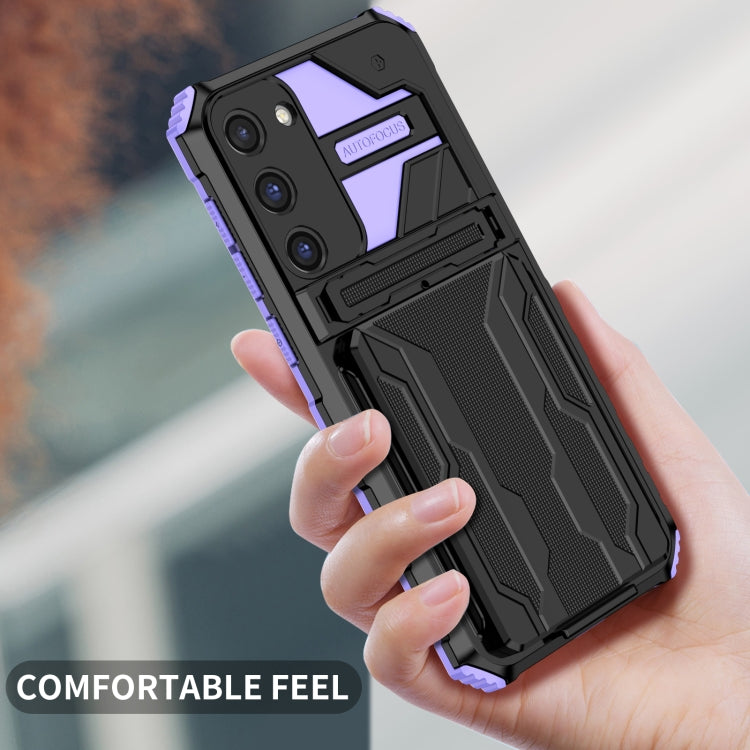For Samsung Galaxy S23 5G Kickstand Armor Card Wallet Phone Case
