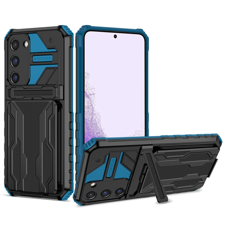 For Samsung Galaxy S23 5G Kickstand Armor Card Wallet Phone Case