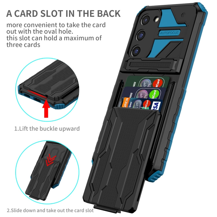 For Samsung Galaxy S23 5G Kickstand Armor Card Wallet Phone Case
