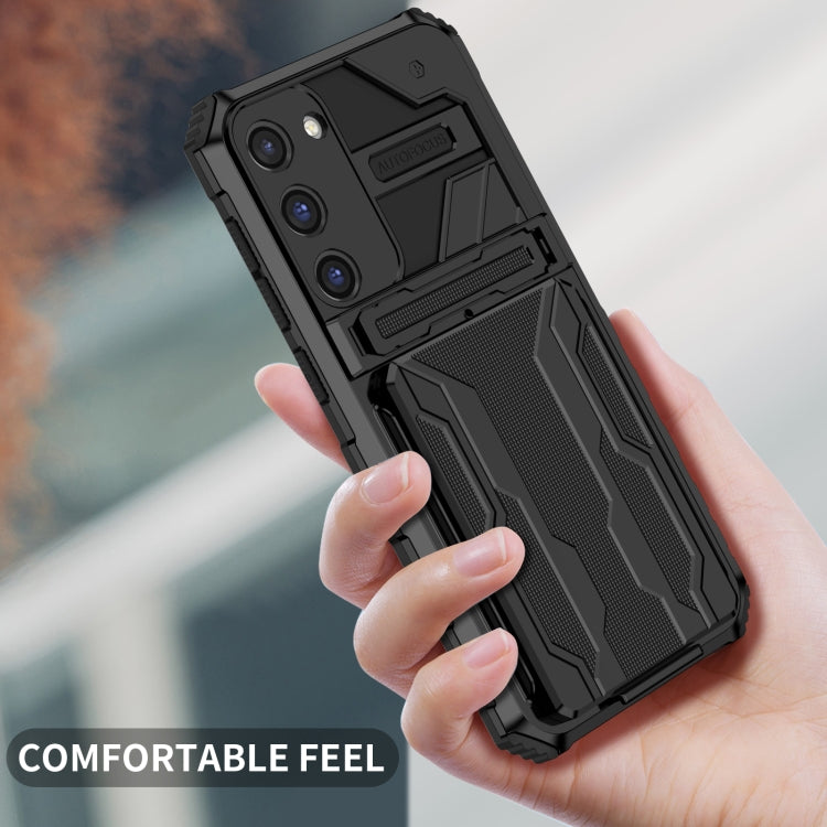For Samsung Galaxy S23 5G Kickstand Armor Card Wallet Phone Case