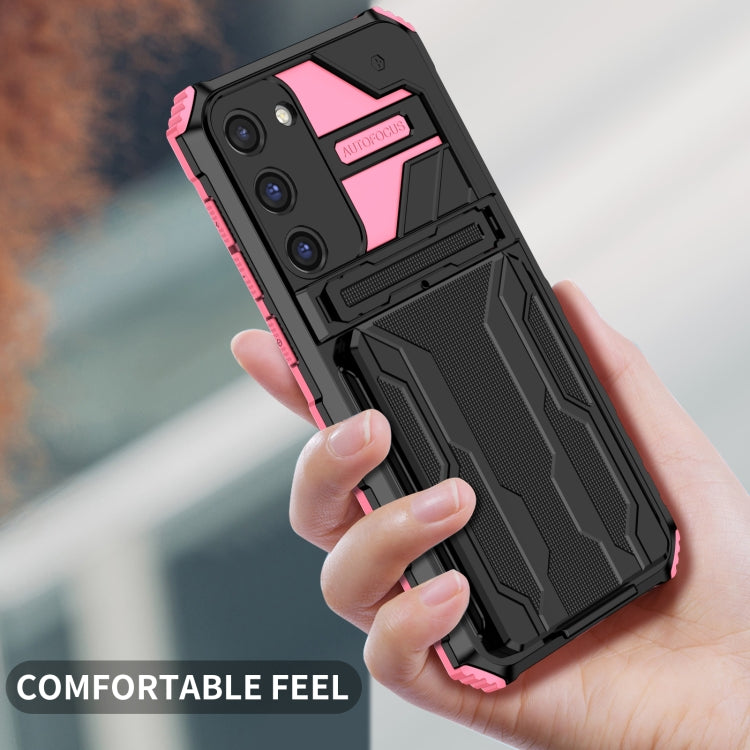 For Samsung Galaxy S23 5G Kickstand Armor Card Wallet Phone Case