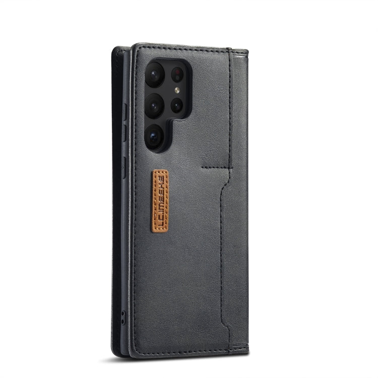For Samsung Galaxy S23 Ultra 5G LC.IMEEKE LC-001 Series PU + TPU Color Matching Frosted Leather Phone Case