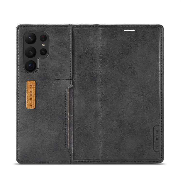 For Samsung Galaxy S23 Ultra 5G LC.IMEEKE LC-001 Series PU + TPU Color Matching Frosted Leather Phone Case
