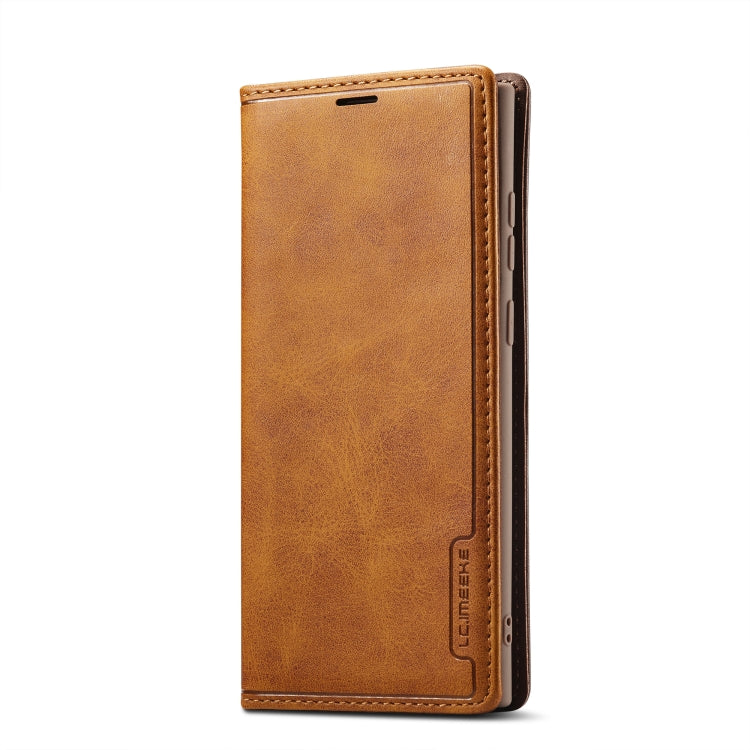 For Samsung Galaxy S23 Ultra 5G LC.IMEEKE LC-001 Series PU + TPU Color Matching Frosted Leather Phone Case