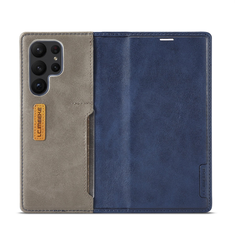 For Samsung Galaxy S23 Ultra 5G LC.IMEEKE LC-001 Series PU + TPU Color Matching Frosted Leather Phone Case
