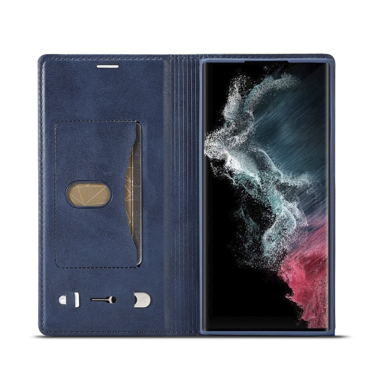 For Samsung Galaxy S23 Ultra 5G LC.IMEEKE LC-001 Series PU + TPU Color Matching Frosted Leather Phone Case