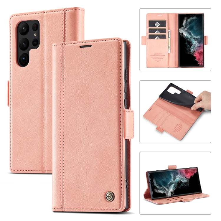 For Samsung Galaxy S23 Ultra 5G LC.IMEEKE PU + TPU Skin-friendly Feeling Leather Phone Case