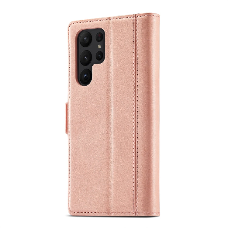 For Samsung Galaxy S23 Ultra 5G LC.IMEEKE PU + TPU Skin-friendly Feeling Leather Phone Case