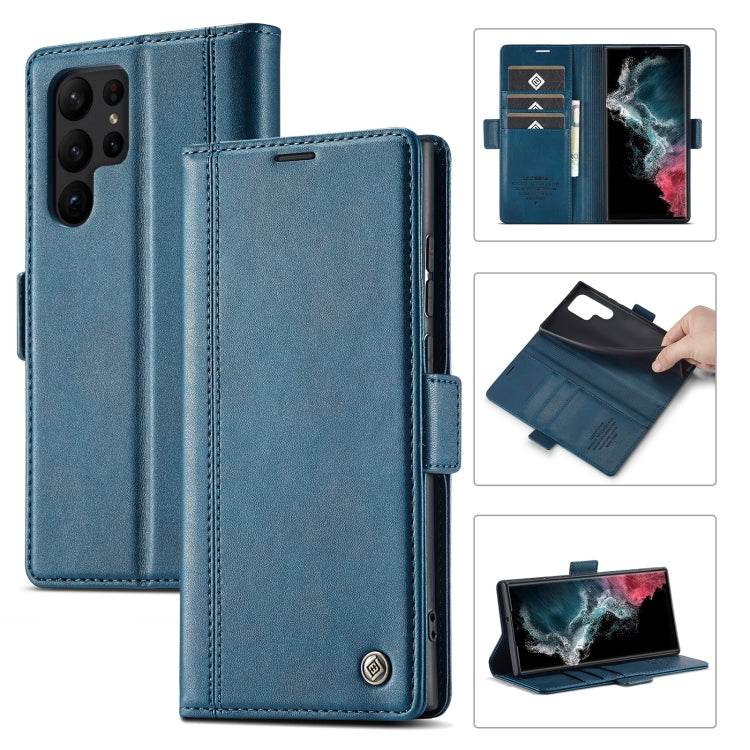 For Samsung Galaxy S23 Ultra 5G LC.IMEEKE PU + TPU Skin-friendly Feeling Leather Phone Case