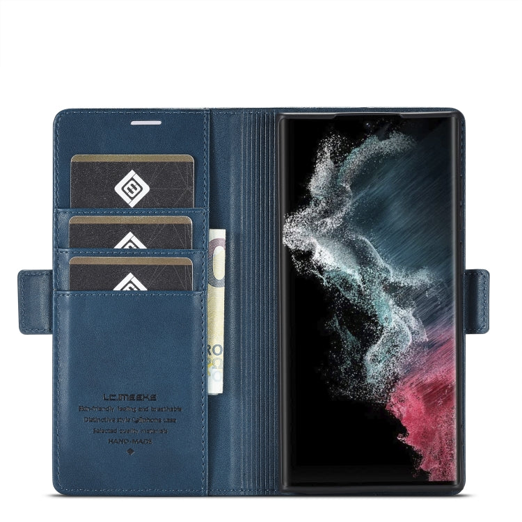 For Samsung Galaxy S23 Ultra 5G LC.IMEEKE PU + TPU Skin-friendly Feeling Leather Phone Case