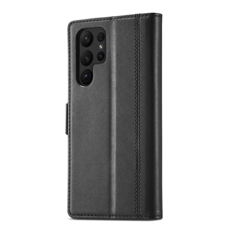 For Samsung Galaxy S23 Ultra 5G LC.IMEEKE PU + TPU Skin-friendly Feeling Leather Phone Case