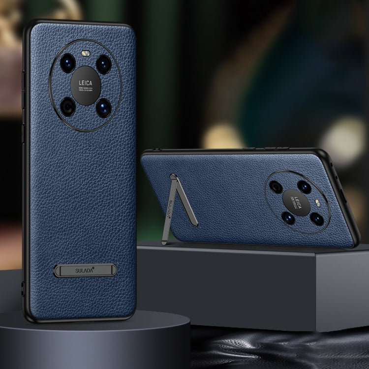 For Huawei Mate 40 SULADA Invisible Bracket Leather Back Cover Phone Case