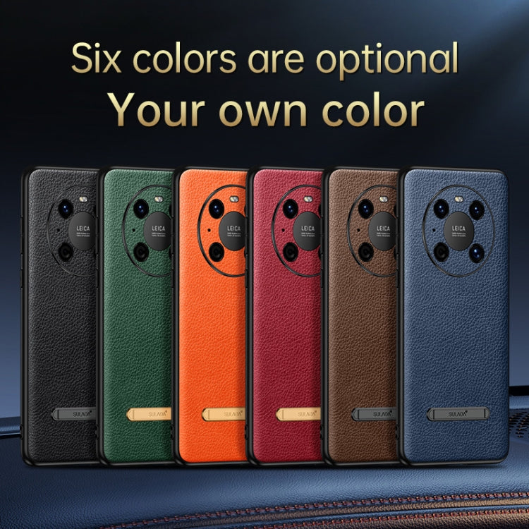 For Huawei Mate 40 SULADA Invisible Bracket Leather Back Cover Phone Case