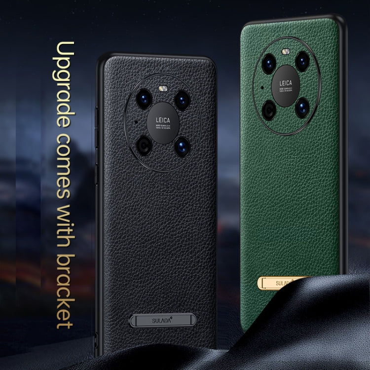 For Huawei Mate 40 SULADA Invisible Bracket Leather Back Cover Phone Case