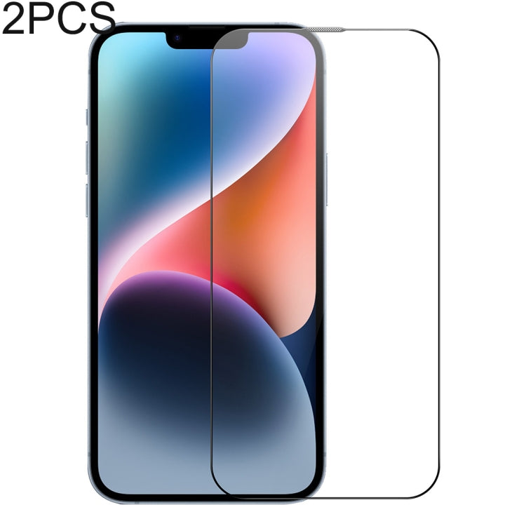 For iPhone 14 Plus / 13 Pro Max 2pcs Baseus 0.3mm Glare Repelling Full-Coverage HD Tempered Glass Screen Protector