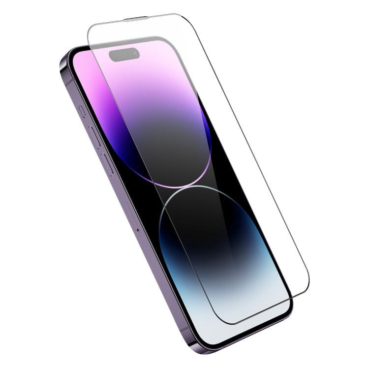 For iPhone 14 Pro Max 2pcs Baseus 0.3mm Glare Repelling Full-Coverage HD Tempered Glass Screen Protector