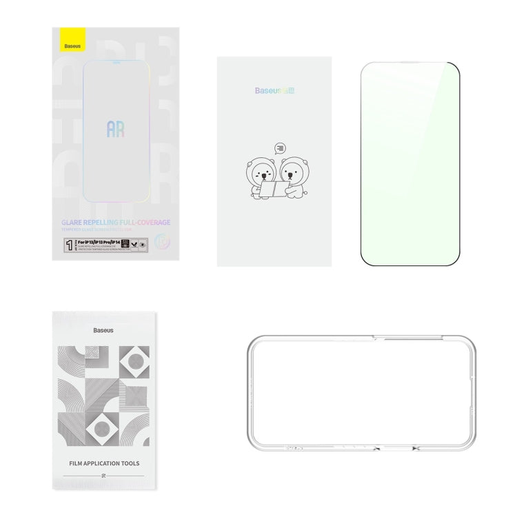 For iPhone 14 / 13 Pro / 13 Baseus 0.3mm Glare Repelling Full-Coverage Eye-Protection Tempered Film