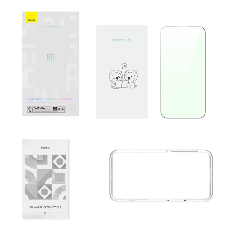 For iPhone 14 Pro Baseus 0.3mm Glare Repelling Full-Coverage Eye-Protection Tempered Film