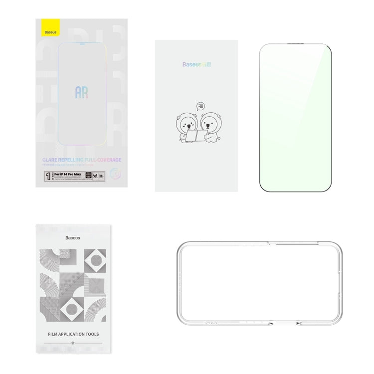 For iPhone 14 Pro Max Baseus 0.3mm Glare Repelling Full-Coverage Eye-Protection Tempered Film