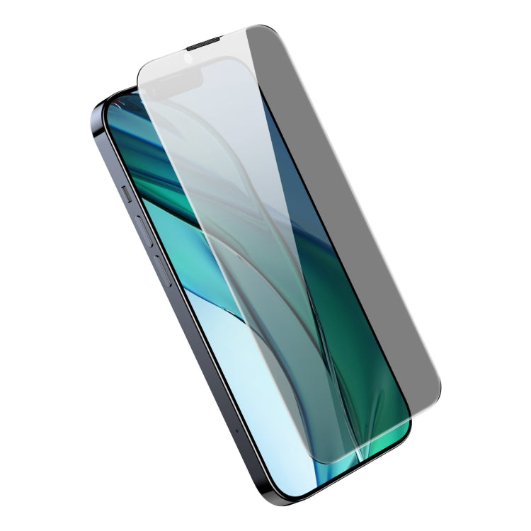 For iPhone 14 / 13 Pro / 13 Baseus 0.3mm Crystal Privacy Protection Tempered Glass Screen Protector with Dust Filter