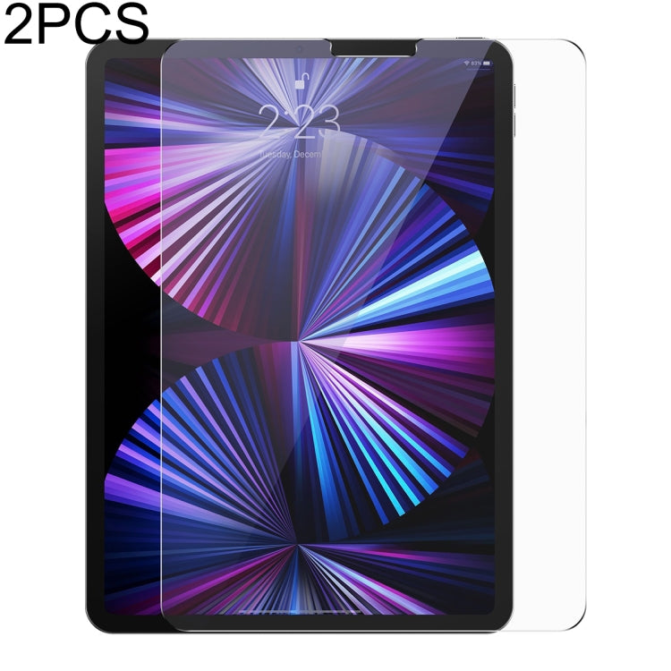 For iPad Pro 12.9 2018/2020/2021 Baseus 2pcs 0.3mm Crystal Ceramic Anti-Blue Light Tempered Film