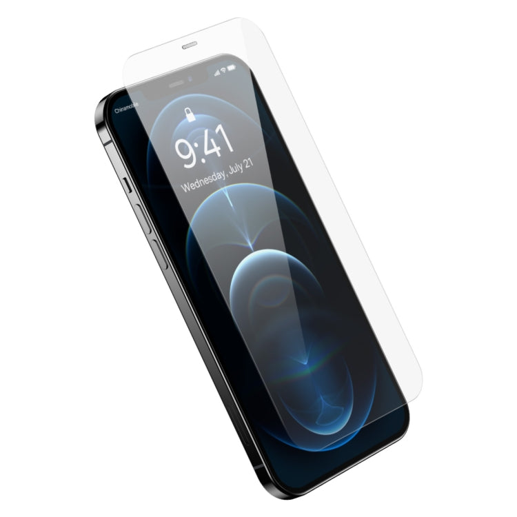 For iPhone 12 Pro Max Baseus 0.3mm Crystal HD Tempered Glass Screen Protector with Dust Filter