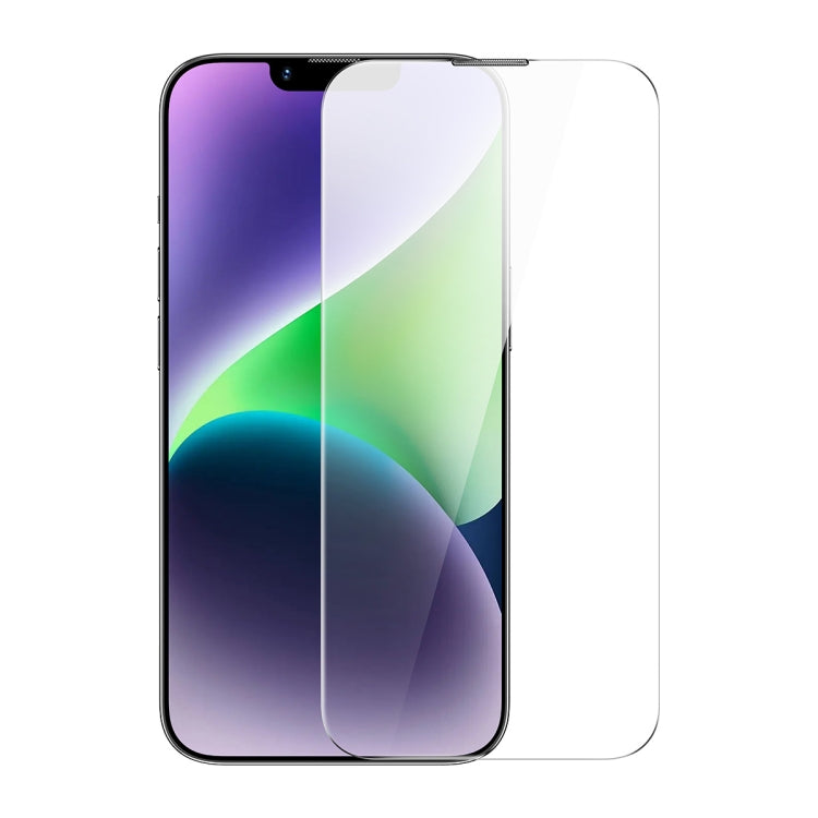 For iPhone 14 Plus / 13 Pro Max Baseus 0.3mm Crystal HD Tempered Glass Screen Protector with Dust Filter