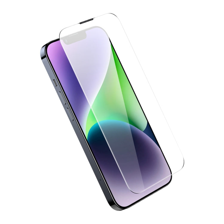 For iPhone 14 Plus / 13 Pro Max Baseus 0.3mm Crystal HD Tempered Glass Screen Protector with Dust Filter