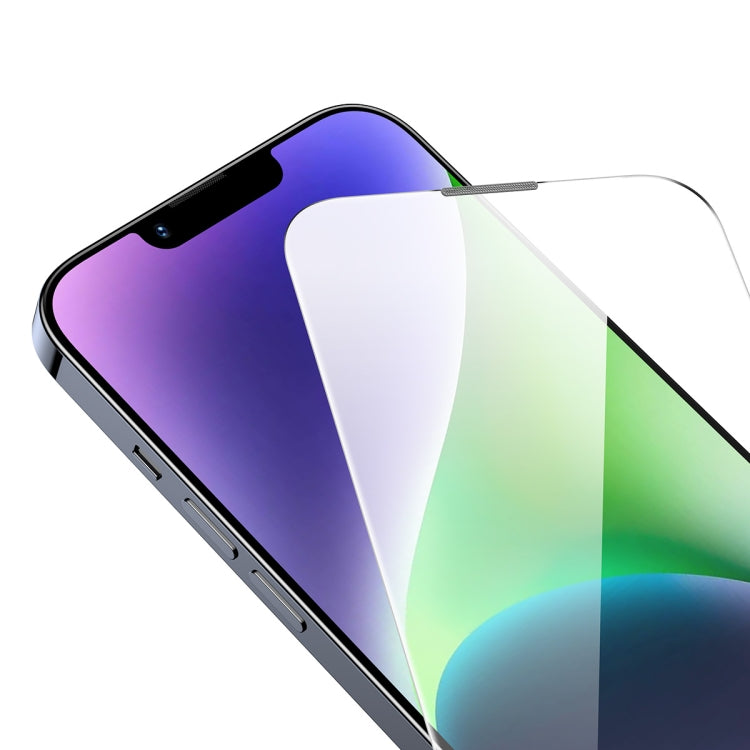 For iPhone 14 Plus / 13 Pro Max Baseus 0.3mm Crystal HD Tempered Glass Screen Protector with Dust Filter