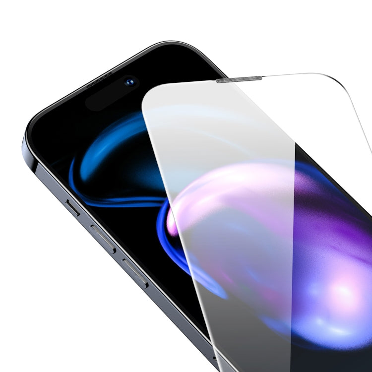 For iPhone 14 Pro Baseus 0.3mm Crystal HD Tempered Glass Screen Protector with Dust Filter