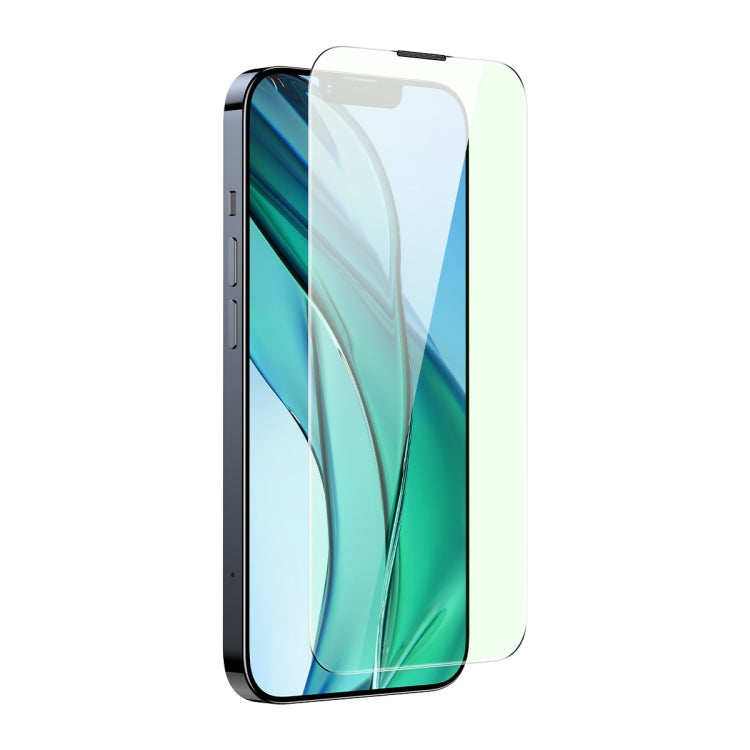 For iPhone 14 / 13 Pro / 13 Baseus 0.3mm Eye-Protection Crystal Tempered Glass Screen Protector with Dust Filter