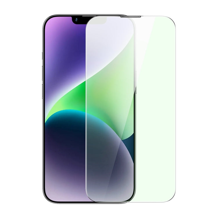 For iPhone 14 Plus / 13 Pro Max Baseus 0.3mm Eye-Protection Crystal Tempered Glass Screen Protector with Dust Filter