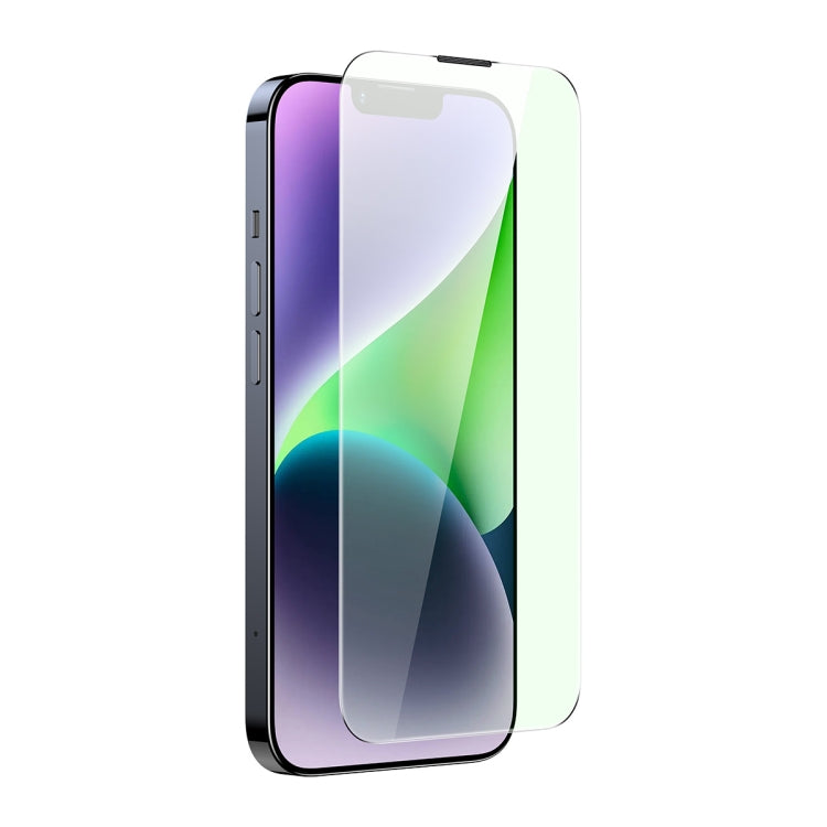 For iPhone 14 Plus / 13 Pro Max Baseus 0.3mm Eye-Protection Crystal Tempered Glass Screen Protector with Dust Filter