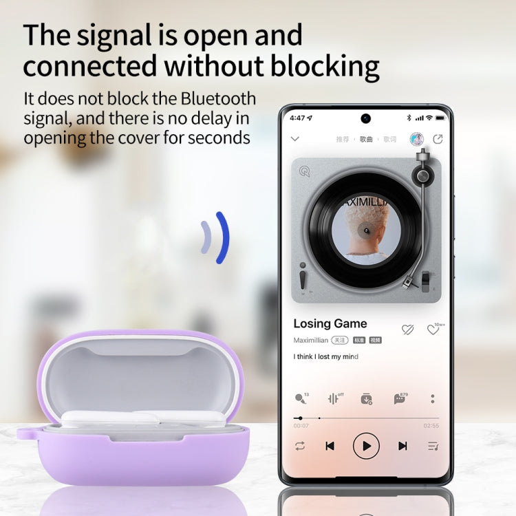 For Huawei FreeBuds SE Pure Color Bluetooth Earphone Silicone Case with Hook