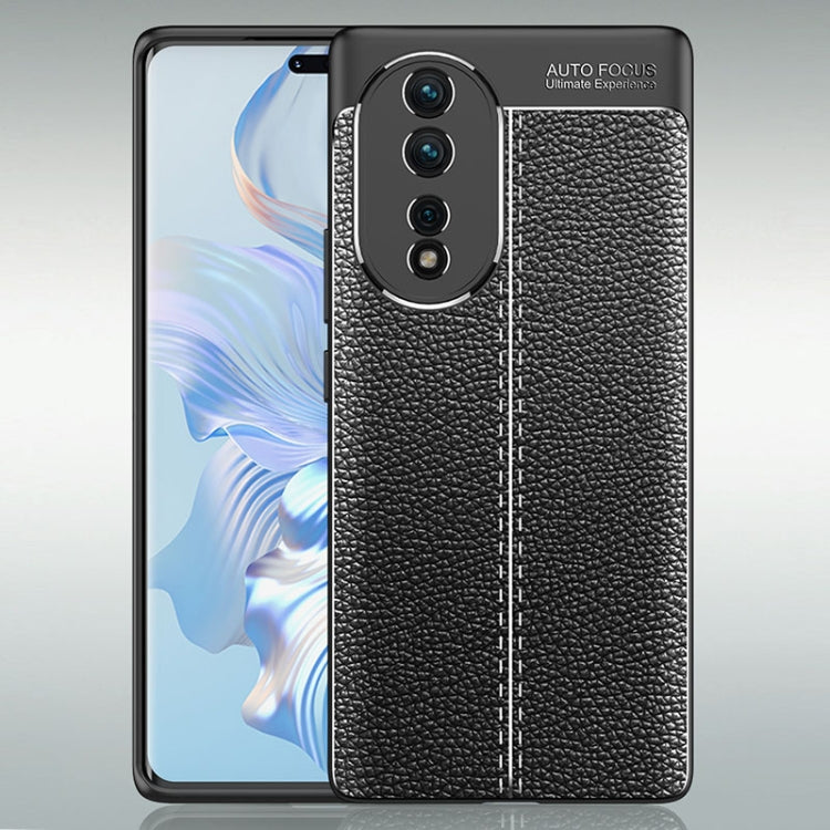 For Honor 80 Litchi Texture Shockproof TPU Phone Case